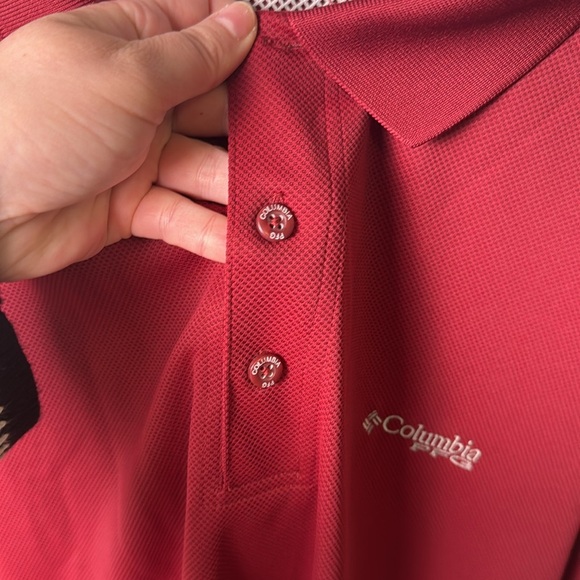 Columbia PFG Men's Red Omni-Shade Performance Perfect Cast Fishing Polo XL Tall - Picture 4 of 8